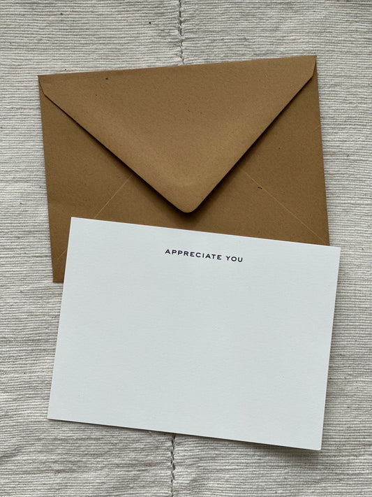 appreciate you notecards